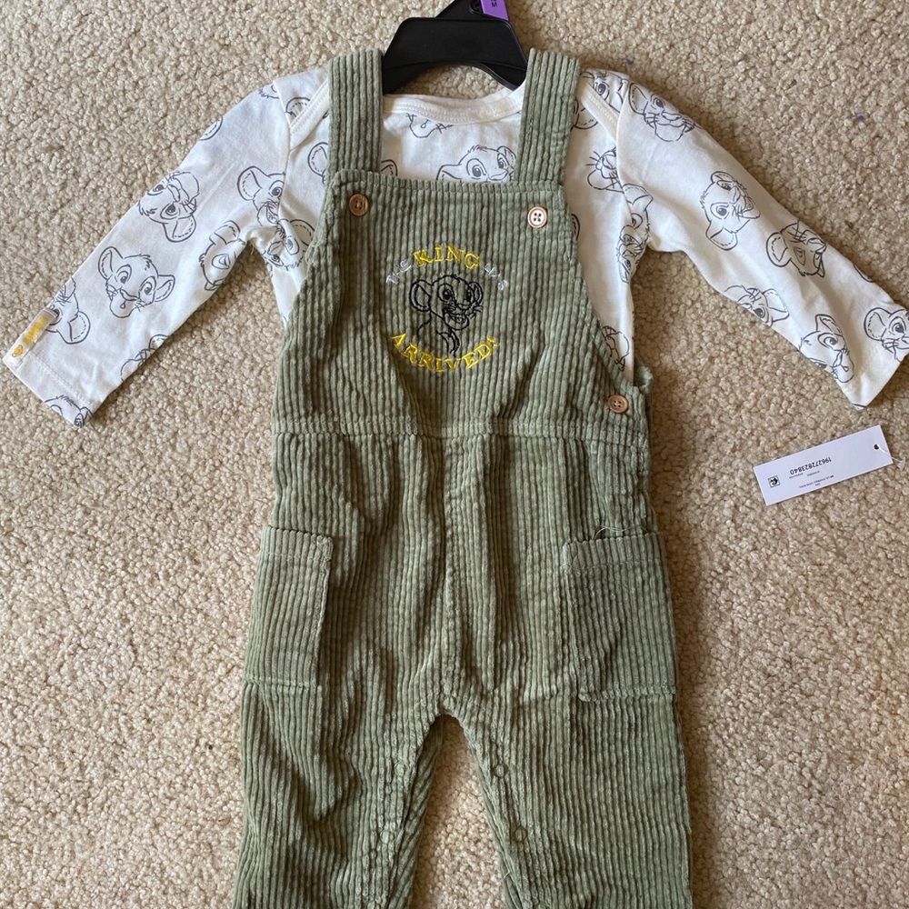 Green Corduroy Overalls for Kids